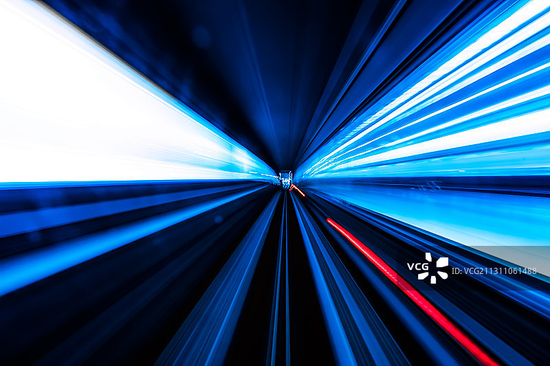 时光隧道：广州地铁APM线图片素材