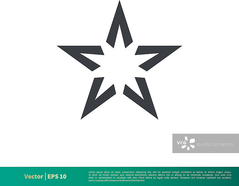 简易星形图标标志模板设计EPS10图片素材