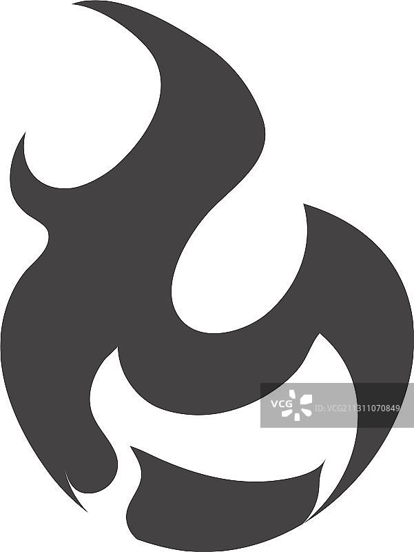 炽热火焰剪影设计图标图片素材