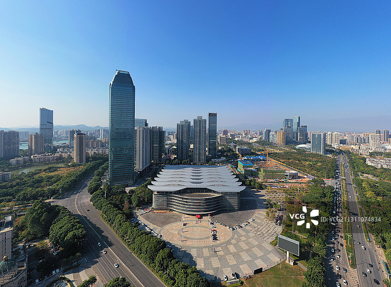 广东省惠州市惠城区江北CBD荣灿惠州中心和会展中心图片素材