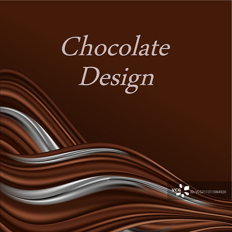 巧克力奶油波浪深棕色漩涡图片素材