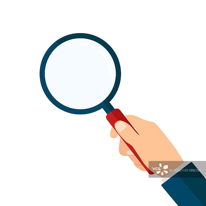 手持放大镜矢量图图片素材