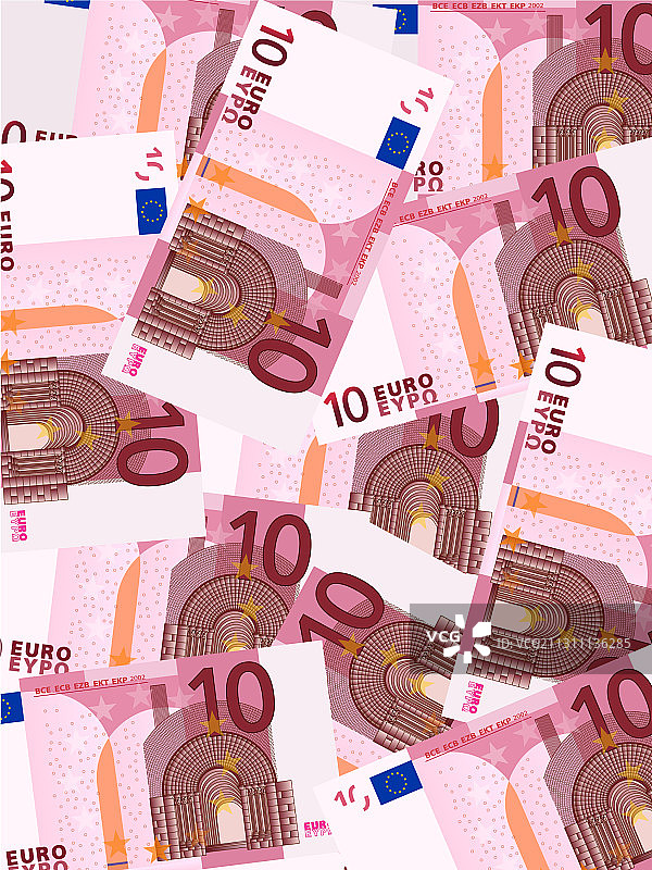 十欧元背景竖版图片素材