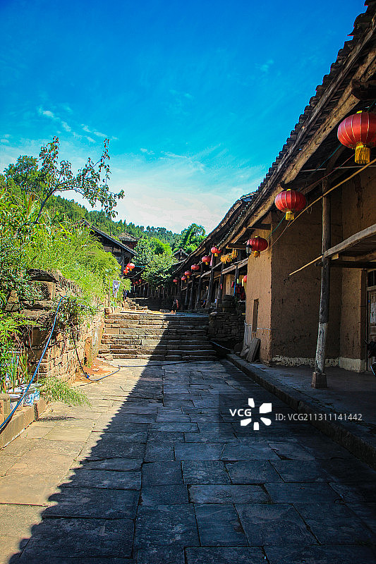 柏林沟古镇 川北民居 古建图片素材