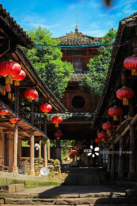 柏林沟古镇 川北民居 古建图片素材