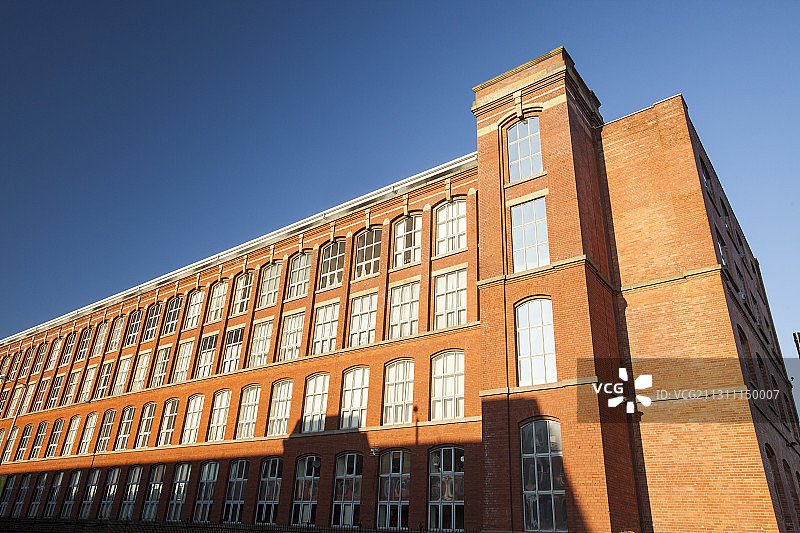 英国普雷斯顿的兰开夏老棉纺厂图片素材