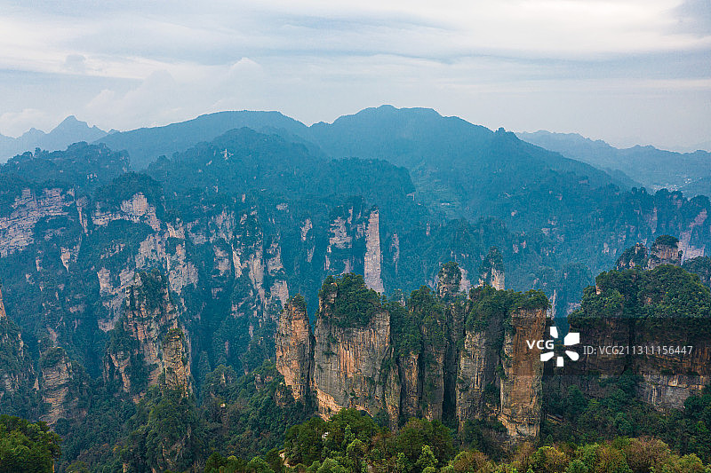 航拍张家界黄石寨风光图片素材