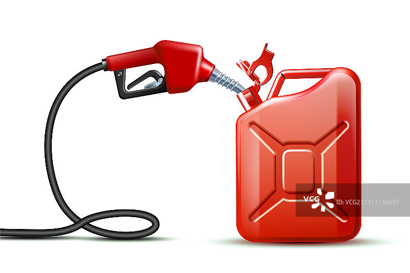 加油枪和红色油桶图片素材