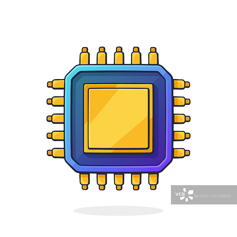 电子集成电路俯视图图片素材