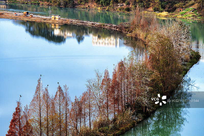 四川绵阳清水湾冬季风景图片素材