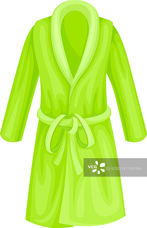 绿色毛巾浴袍或长款浴袍图片素材