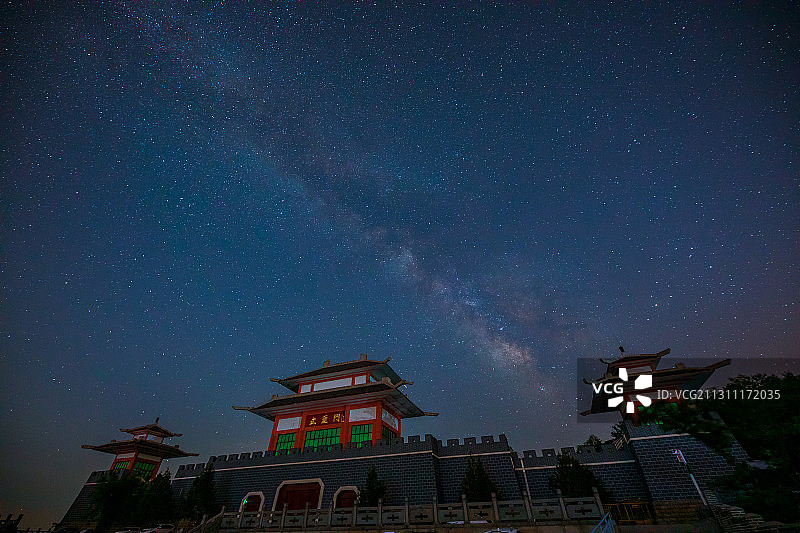 济南七星台银河图片素材