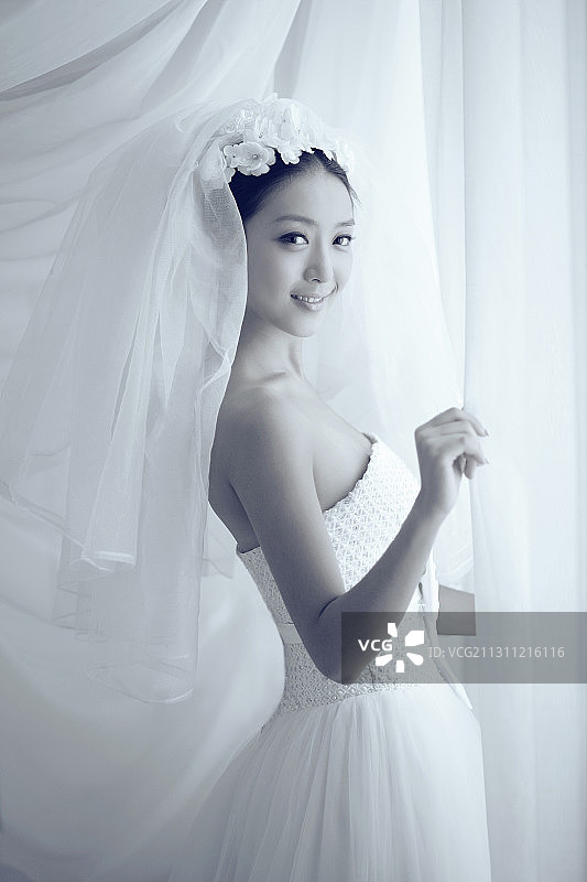 甜美可爱的新娘图片素材