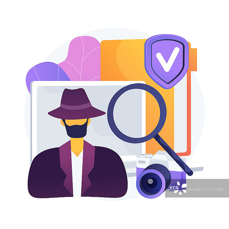 私人调查抽象概念图片素材