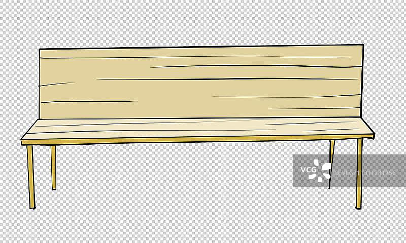 简笔画元素公园长椅图片素材