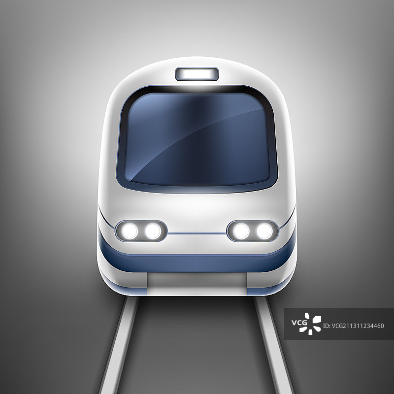 火车或地铁正面图地铁机车图片素材
