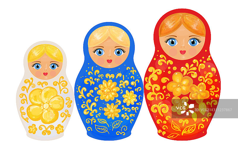 俄罗斯套娃家庭精品设计图片素材