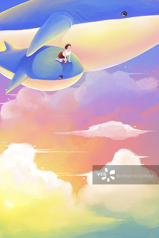 飞在云彩上图片素材