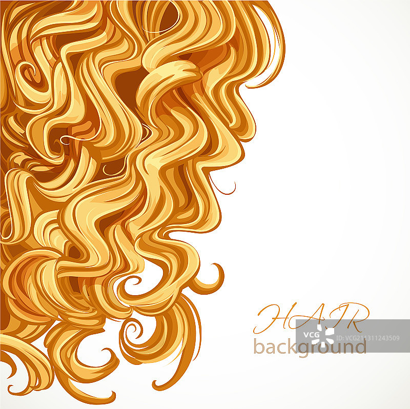 棕色卷发背景图片素材