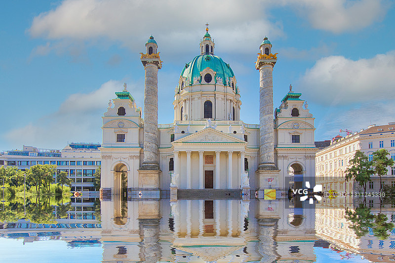 奥地利维也纳查理教堂Karlskirche，Vienna图片素材