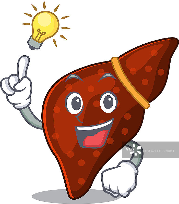 人类肝硬化肝脏吉祥物设计图片素材