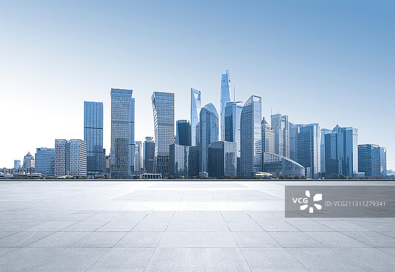 现代城市广场建筑路面图片素材