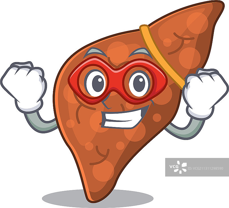 卡通人物人类纤维化肝脏图片素材