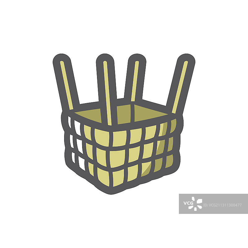 卡通热气球吊篮图片素材