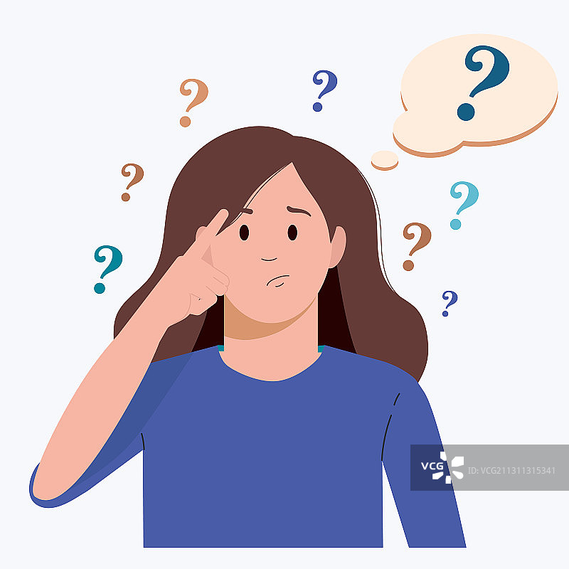 苦恼的年轻女子肖像图片素材