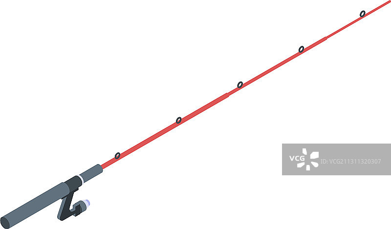 钓鱼竿图标2.5D风格图片素材