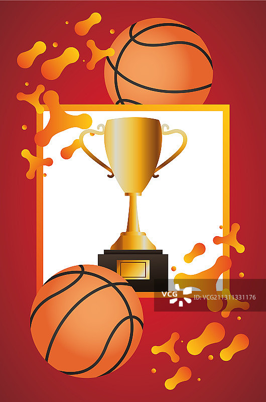 燃烧气球篮球运动海报图片素材