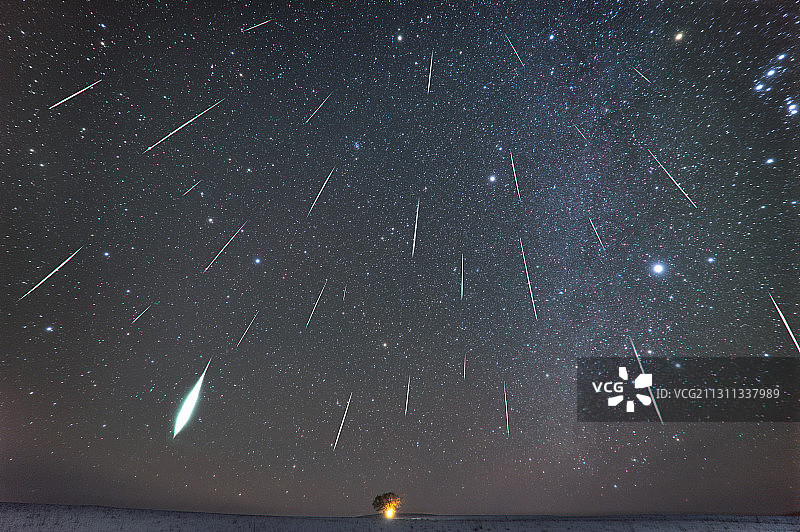 寒夜流星.图片素材