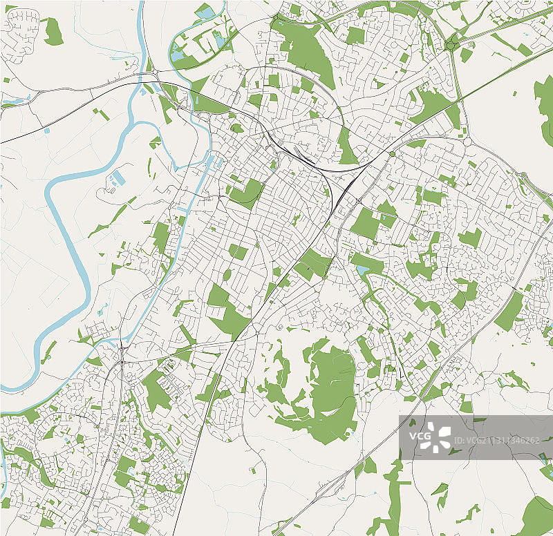 英国格洛斯特城市地图图片素材