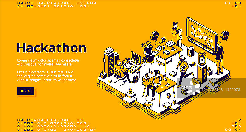 编程马拉松软件开发2.5D页面图片素材