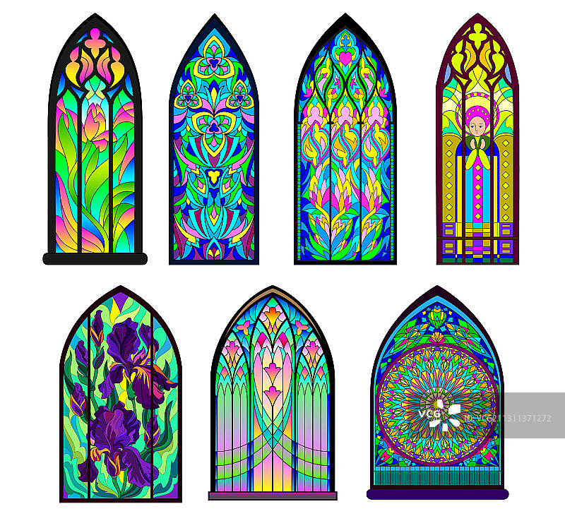 尖拱哥特式建筑风格图片素材