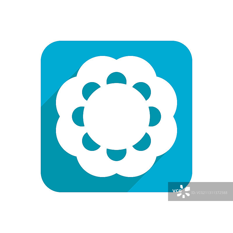 白色背景上的扁平花朵图标图片素材