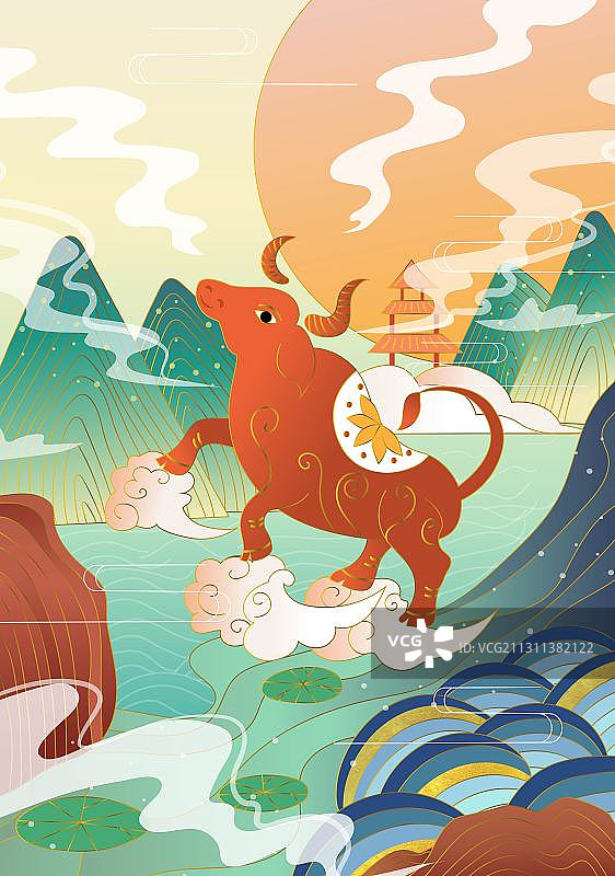 牛气冲天图片素材