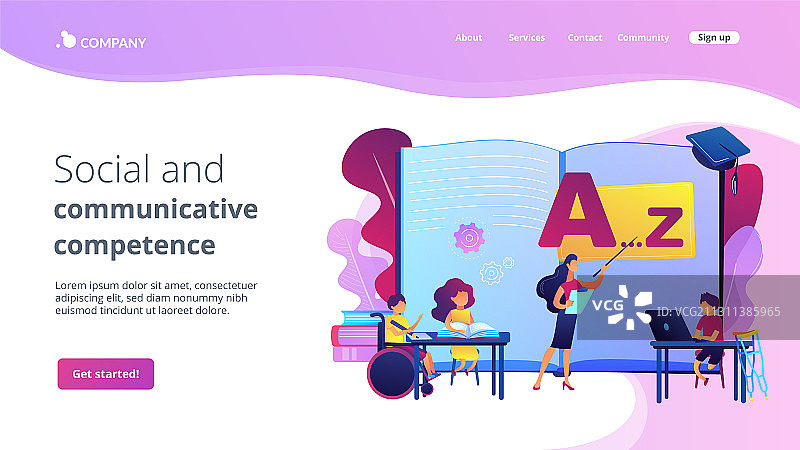 融合教育概念页面图片素材