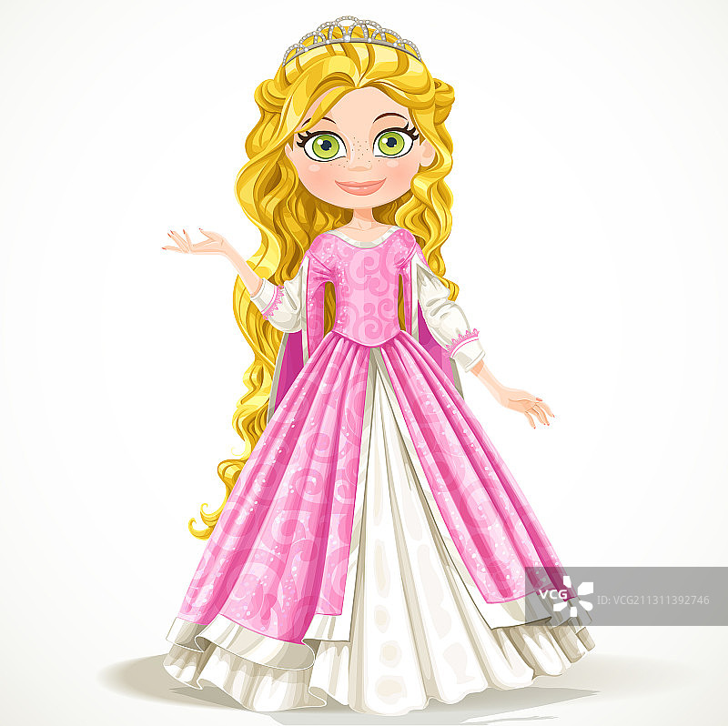 有着金色长发的年轻漂亮公主图片素材