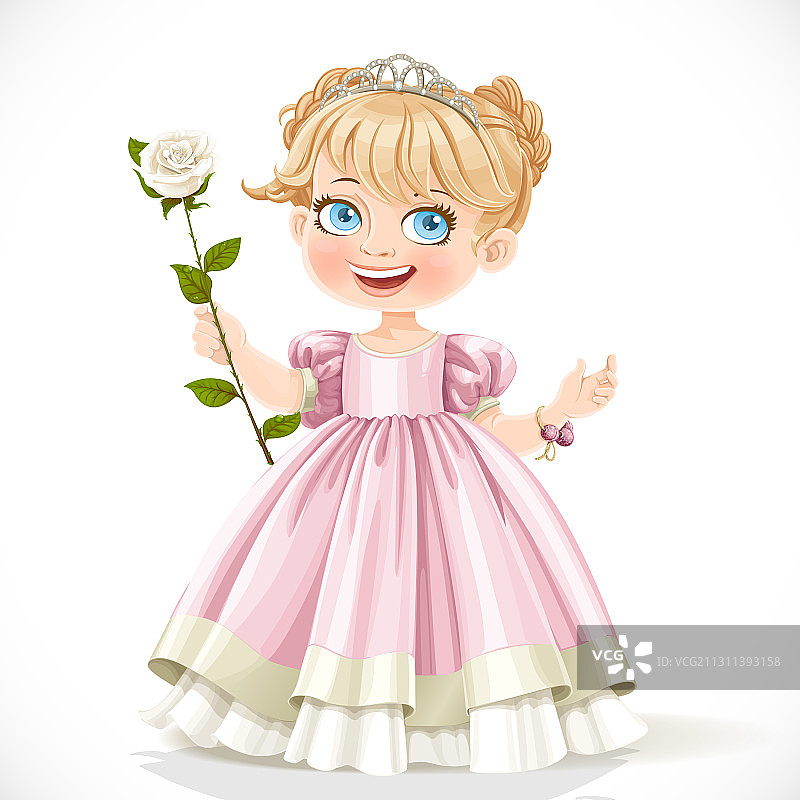 戴着头饰的可爱小公主图片素材