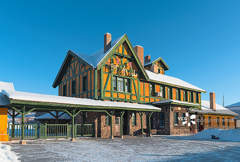 阿尔山火车站图片素材