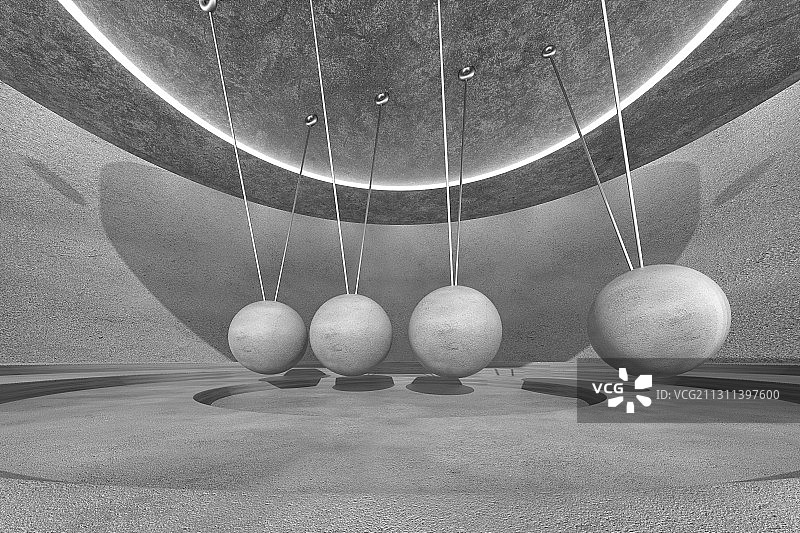 牛顿摆，三维图形图片素材