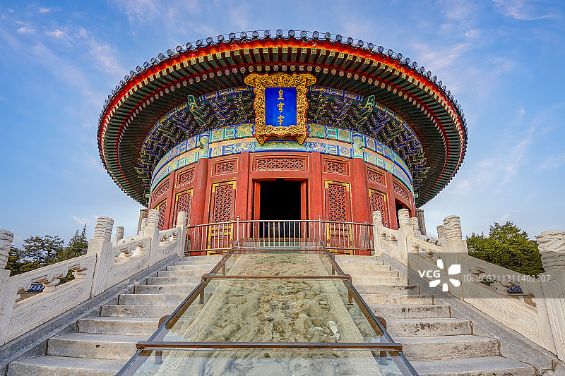 中国北京天坛公园回音壁图片素材