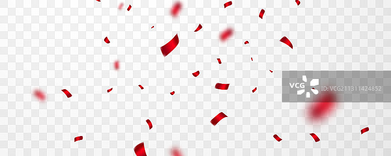 红色纸屑庆典背景模板图片素材