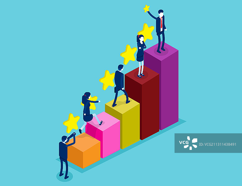 团队发展的业务增长图图片素材