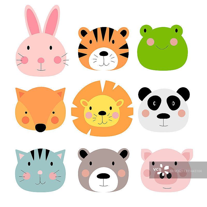 手绘可爱动物角色合集图片素材