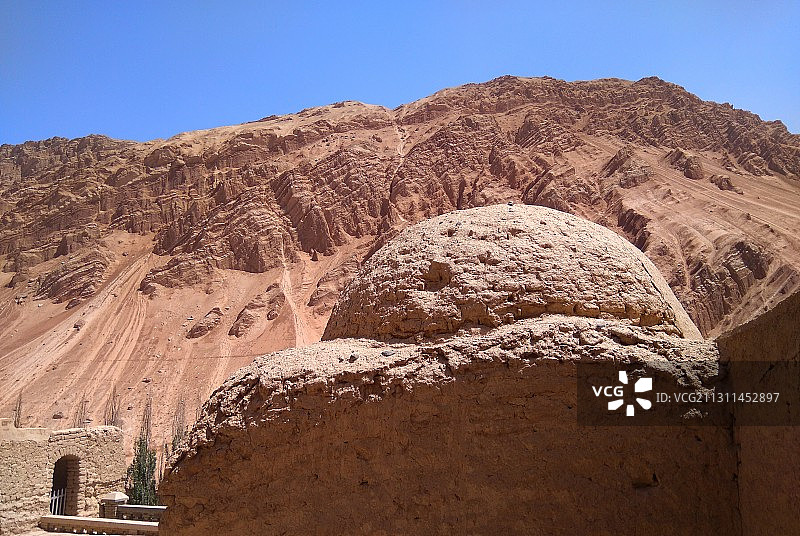 新疆火焰山、柏孜克里克千佛洞图片素材