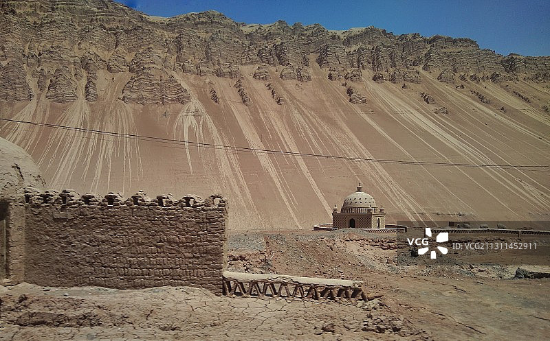 新疆火焰山、柏孜克里克千佛洞图片素材