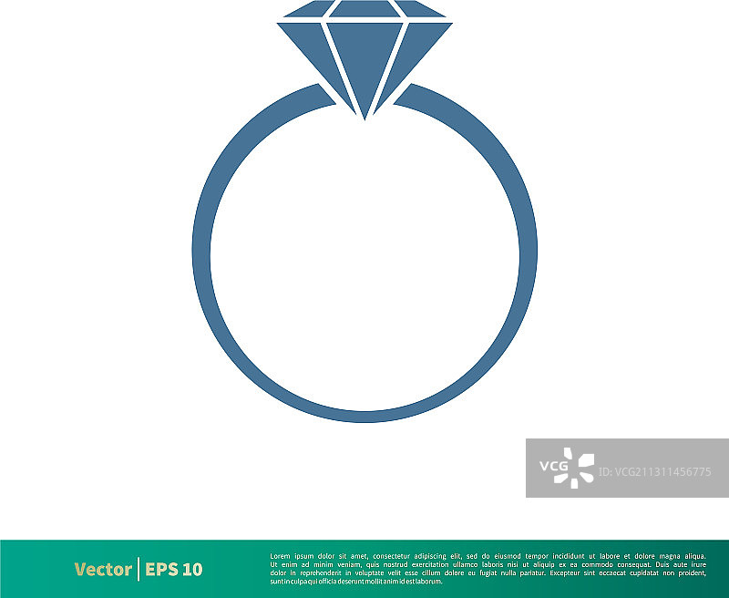 钻石戒指图标Logo设计模板图片素材