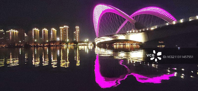 滨河夜色（手机片）图片素材